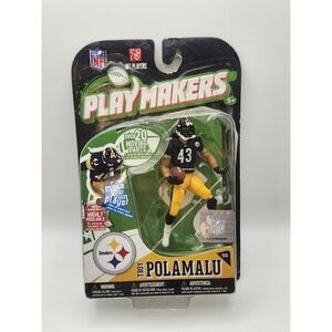 2010 Series 1 Mcfarlane Playmakers Troy Polamalu Pittsburgh Steelers Action Fig.